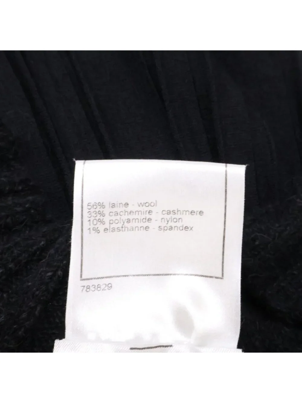 Chanel CC Button Cashmere Blend Knit Contrast 38 Sweater